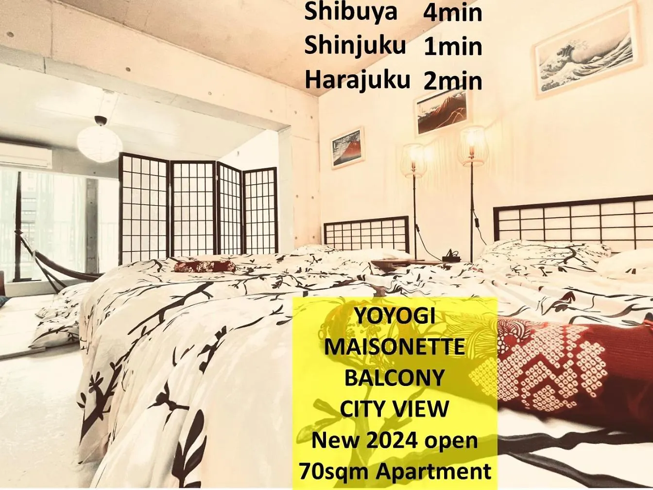 Shibuyayoyogi Shinjuku 8Psn 70Sqm New Apartment Maisonette Tokyo